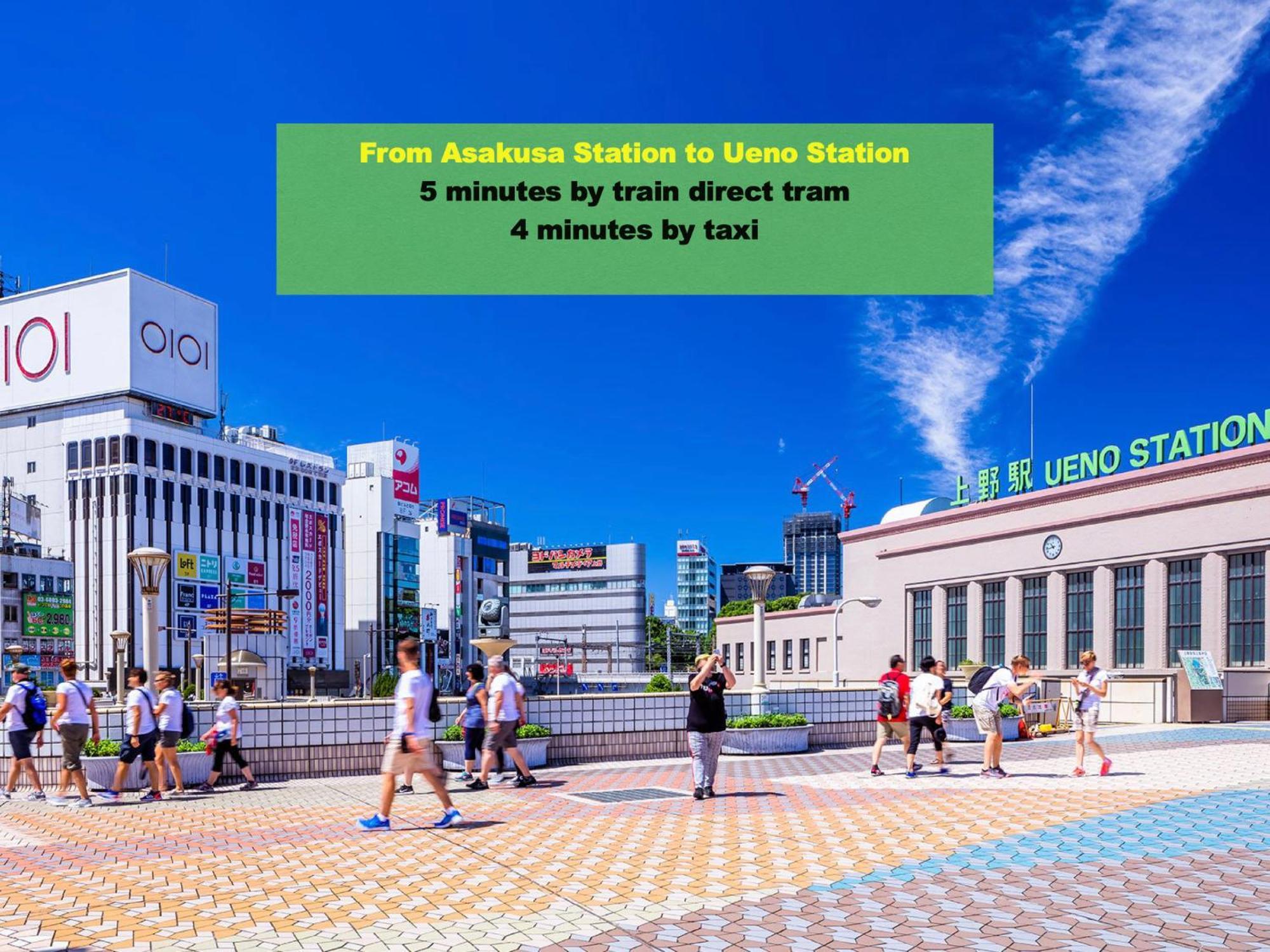Ferienwohnung 浅草寺3分 浅草駅6分 寝室+リビング2-4人 スカイツリービュー 駅近 成田空港&羽田空港直通 Präfektur Tokio Exterior foto